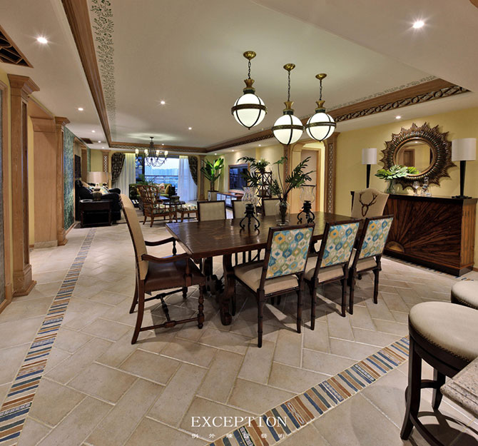 餐廳設(shè)計(jì)成這樣，天天呆這里也不會(huì)膩！-別墅設(shè)計(jì),軟裝設(shè)計(jì),室內(nèi)設(shè)計(jì),豪宅設(shè)計(jì),深圳例外軟裝設(shè)計(jì)公司