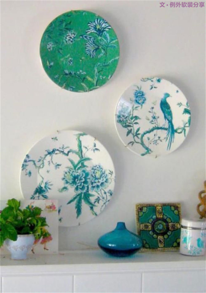 室內(nèi)軟裝設(shè)計瓷盤從飯桌跑到墻上啦！-別墅設(shè)計,軟裝設(shè)計,室內(nèi)設(shè)計,豪宅設(shè)計,深圳例外軟裝設(shè)計公司