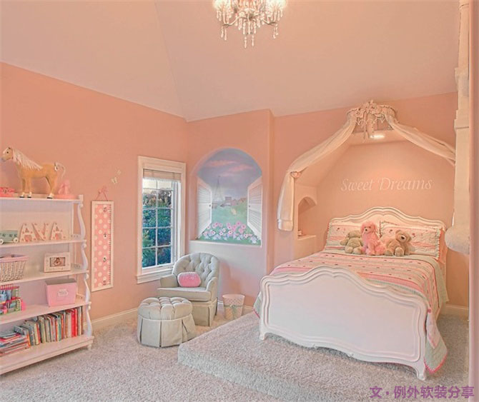 國外流行的公主房設(shè)計，大人孩子一起稀罕！-別墅設(shè)計,軟裝設(shè)計,室內(nèi)設(shè)計,豪宅設(shè)計,深圳例外軟裝設(shè)計公司