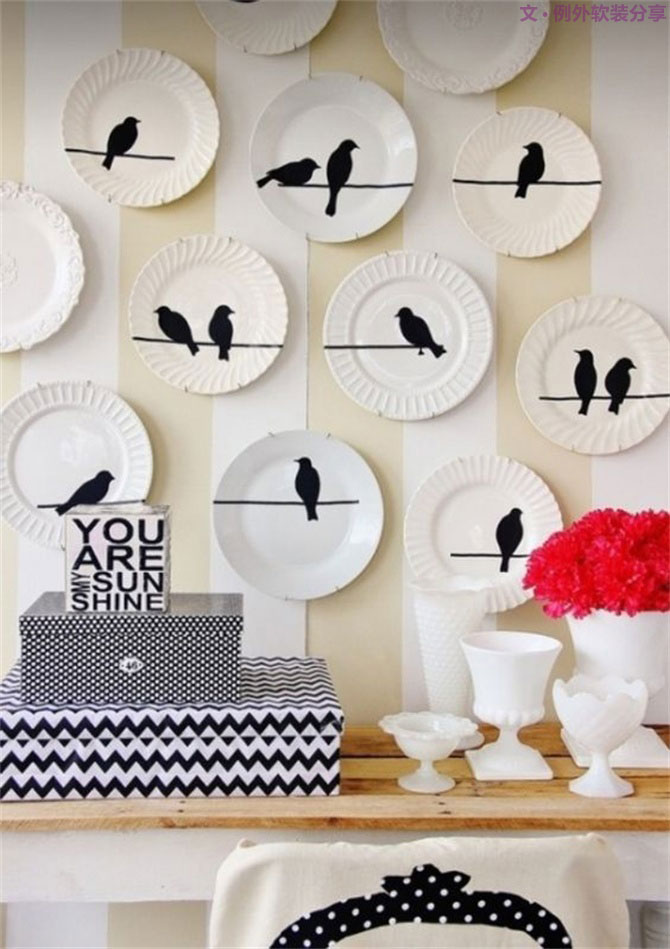 室內(nèi)軟裝設(shè)計瓷盤從飯桌跑到墻上啦！-別墅設(shè)計,軟裝設(shè)計,室內(nèi)設(shè)計,豪宅設(shè)計,深圳例外軟裝設(shè)計公司