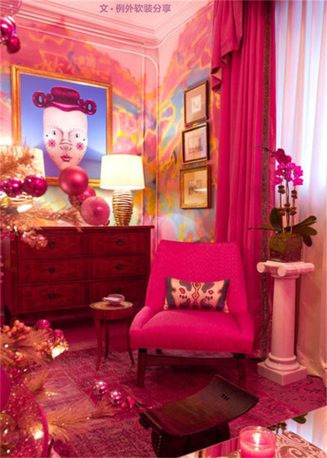 室內設計師大膽用色裝飾房間！-別墅設計,軟裝設計,室內設計,豪宅設計,深圳例外軟裝設計公司