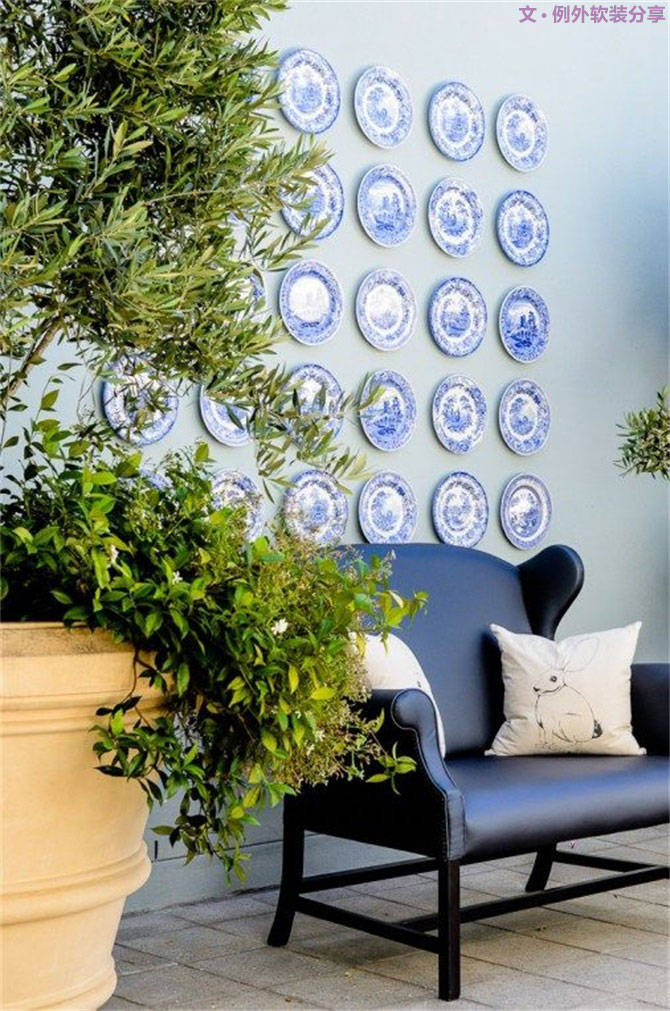 室內(nèi)軟裝設(shè)計瓷盤從飯桌跑到墻上啦！-別墅設(shè)計,軟裝設(shè)計,室內(nèi)設(shè)計,豪宅設(shè)計,深圳例外軟裝設(shè)計公司