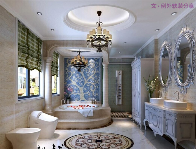 你見過這樣的衛(wèi)生間？簡(jiǎn)直顏值爆表！-別墅設(shè)計(jì),軟裝設(shè)計(jì),室內(nèi)設(shè)計(jì),豪宅設(shè)計(jì),深圳例外軟裝設(shè)計(jì)公司