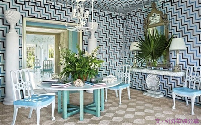 這種墻面裝飾設計，你家敢嘗試？-別墅設計,軟裝設計,室內(nèi)設計,豪宅設計,深圳例外軟裝設計公司