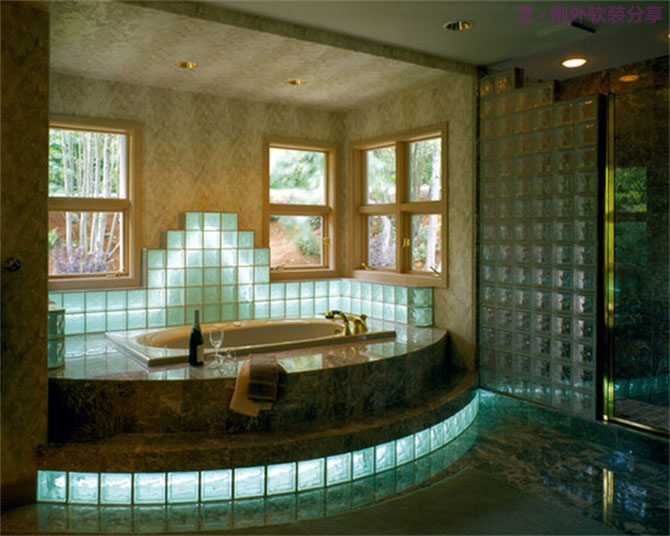 玻璃磚設(shè)計(jì)師這樣用，驚艷了N次！-別墅設(shè)計(jì),軟裝設(shè)計(jì),室內(nèi)設(shè)計(jì),豪宅設(shè)計(jì),深圳例外軟裝設(shè)計(jì)公司