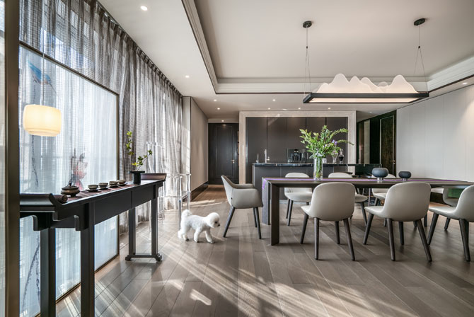 新天鵝堡私宅軟裝設(shè)計|絕美輕奢新中式：一杯清茶，共待流年