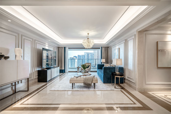 恒裕濱城私宅軟裝設(shè)計(jì)：土氣精裝房的時(shí)髦輕奢風(fēng)改造大變身！